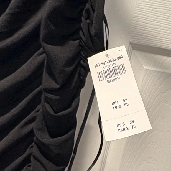 Abercrombie & Fitch Black Ruched Mini Dress - Picture 3 of 4